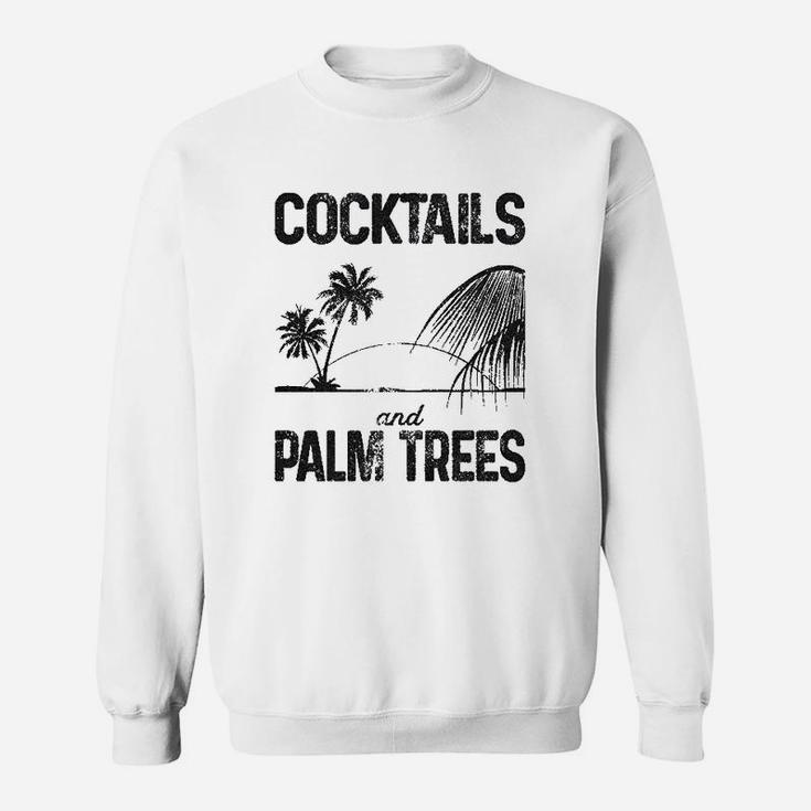 Cocktails And Palm Cute Summer Vacation Sweatshirt