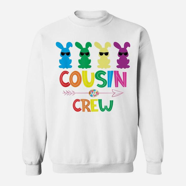 Cousin Crew Cute Bunny Rabbit Matching Easter Day Party Sweatshirt