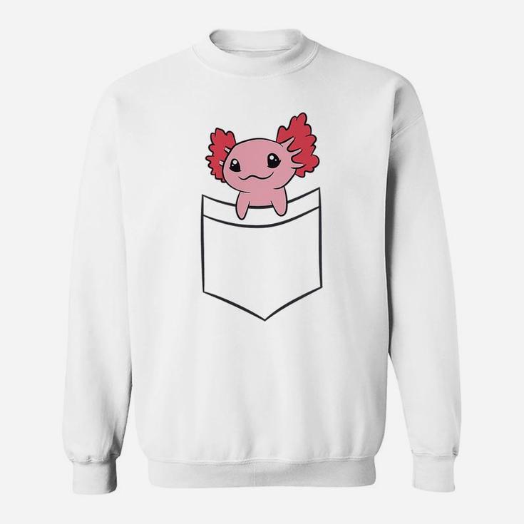 Cute Axolotl In The Pocket Boys Girl Baby Axolotl Sweatshirt