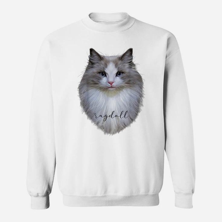 Cute Cat Art Feline Lovers Kitten Adorable Kitty Cat Novelty Sweatshirt