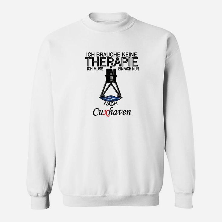 Cuxhaven-Therapie Herren Sweatshirt, Lustiges Spruch Tee