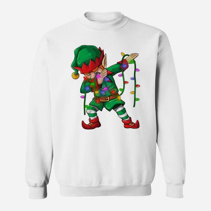Dabbing Elf Shirt Costume Christmas Squad Men Boy Kids Xmas Sweatshirt Sweatshirt