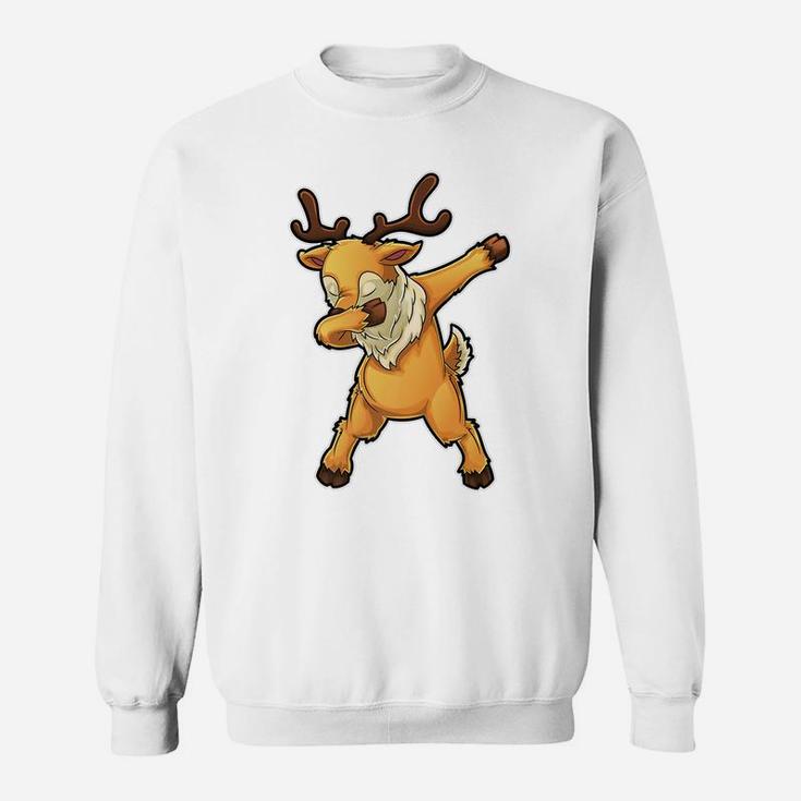 Dabbing Reindeer Christmas Funny Deer Xmas Dab Gifts Boys Sweatshirt