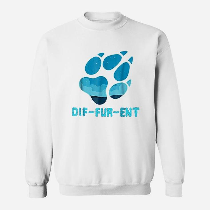 Dif Fur Ent Wolf Dog Paw Sweatshirt