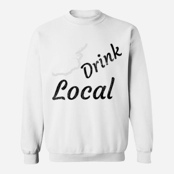 Distressed New York Drink Local Design Sweatshirt Sweatshirt