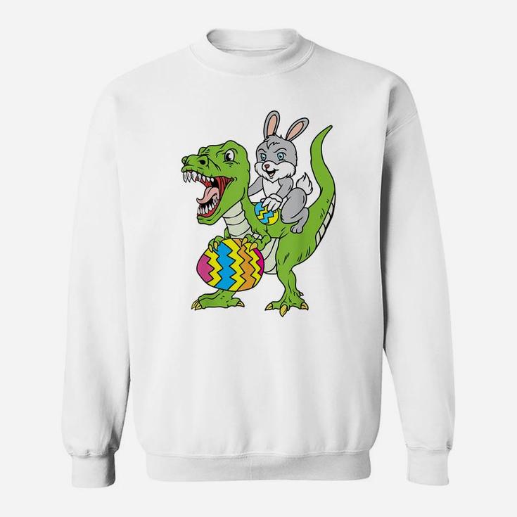 Easter Bunny Dinosaur Boys Girls Kids Dino Lover Sweatshirt