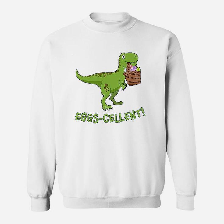 Eggscellent Cute Easter Trex Dinosaur Sweatshirt
