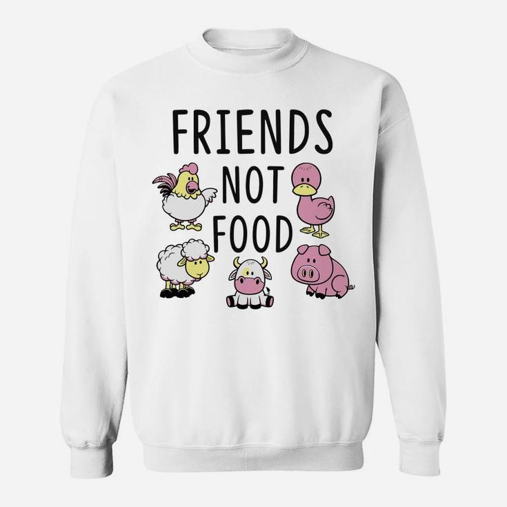 Friends Not Food Cute Vegan Christmas Gift Sweatshirt