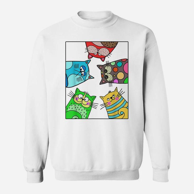 Funny Cute Cats, Cat Lovers Sweatshirt