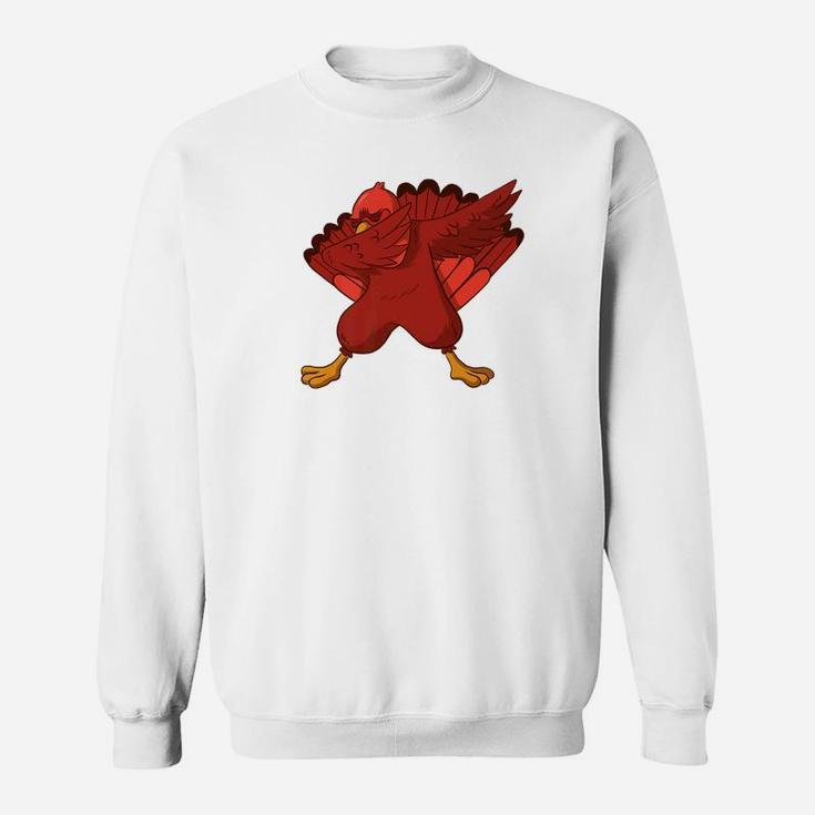 Funny Dabbing Turkey Thanksgiving Kids Boys Girls  Sweatshirt