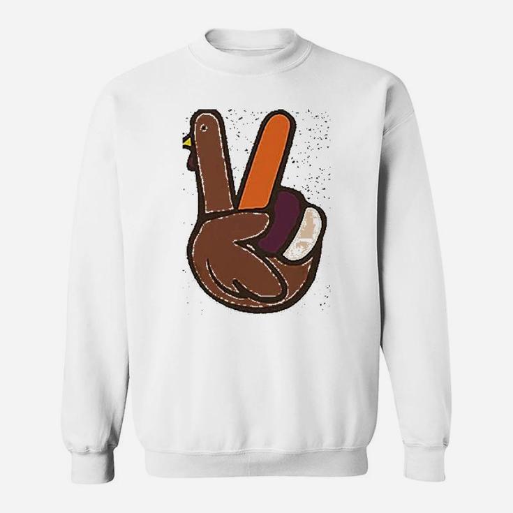Funny Turkey Peace Sweatshirt