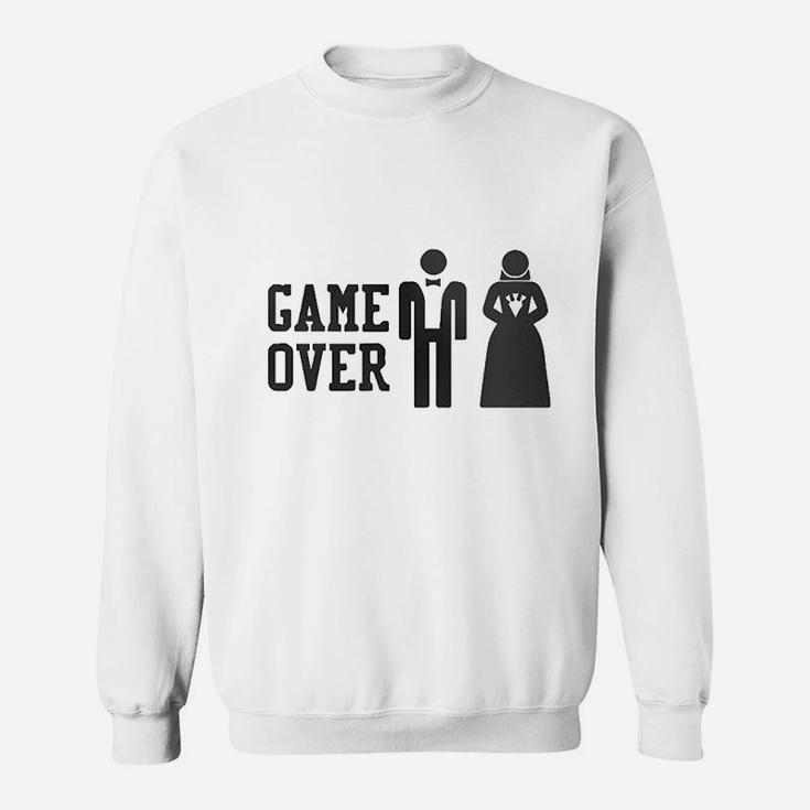 Game Over Mesh Cap Funny Bachelor Party Wedding Humor Trucker Hat Sweatshirt