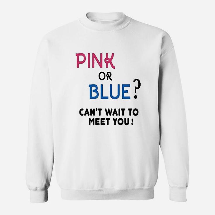 Gender Reveal Team Girl Or Boy Pink Or Blue Funny Graphic Sweatshirt