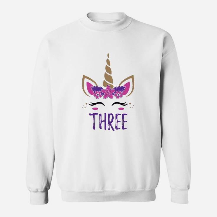 Gift For 3 Year Old Girl Unicorn 3Rd Birthday Sweatshirt