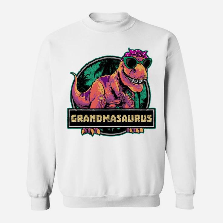 Grandmasaurus T Rex Grandma Saurus Dinosaur Family Matching Sweatshirt