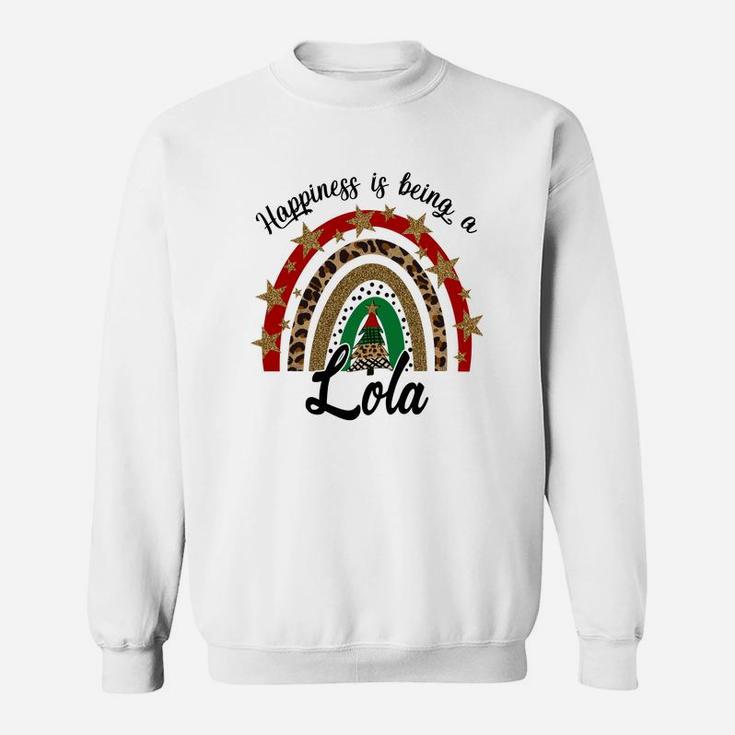 Happiness Is Being A Lola Rainbow - Grandma Gift Sweatshirt Sweatshirt