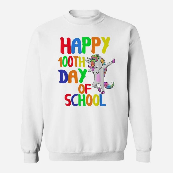 Happy 100Th Day Of School Funny T-Shirt Unicorn Dabbing Sweatshirt