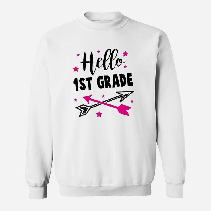 Hello 1St Grade With Stars Youth Sweatshirt