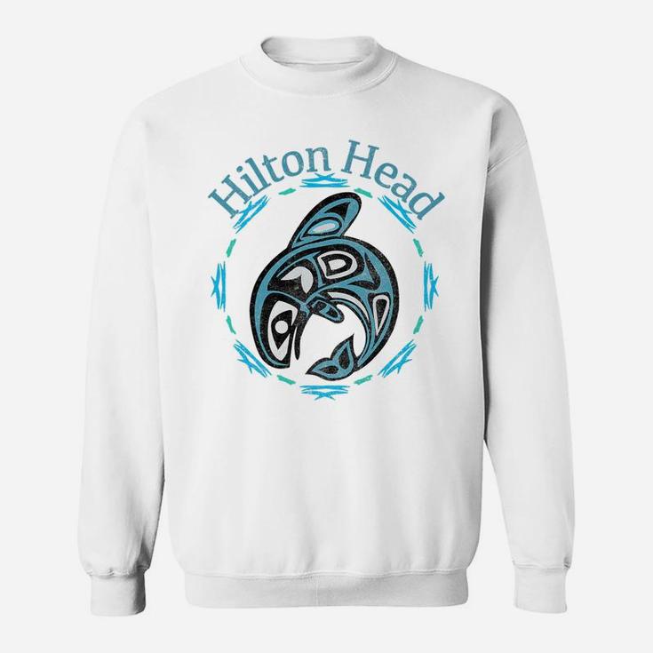 Hilton Head  Vintage Tribal Fish Gift Sweatshirt