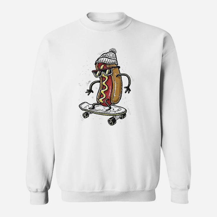 Hot Dog Skateboarding Graphite Youth Sweatshirt