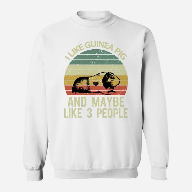 I Like Guinea Pigs And Maybe 3 People Retro Funny Guinea Pig Sweatshirt