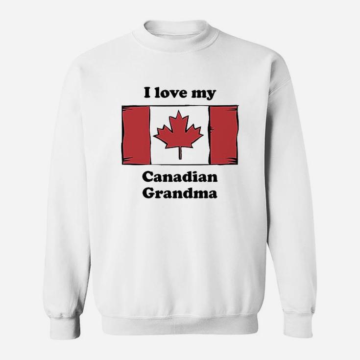 I Love My Canadian Grandma Canada Flag Grandchild Sweatshirt