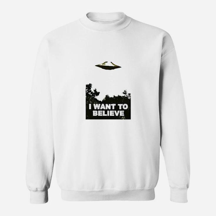 I Want To Believe Area  51 Ufo Alien Abduction Sweatshirt
