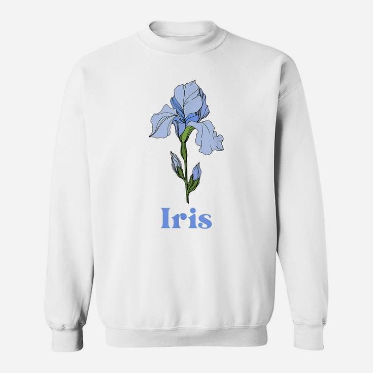 Iris Flower Women's Or Girls Classic Floral Sweatshirt