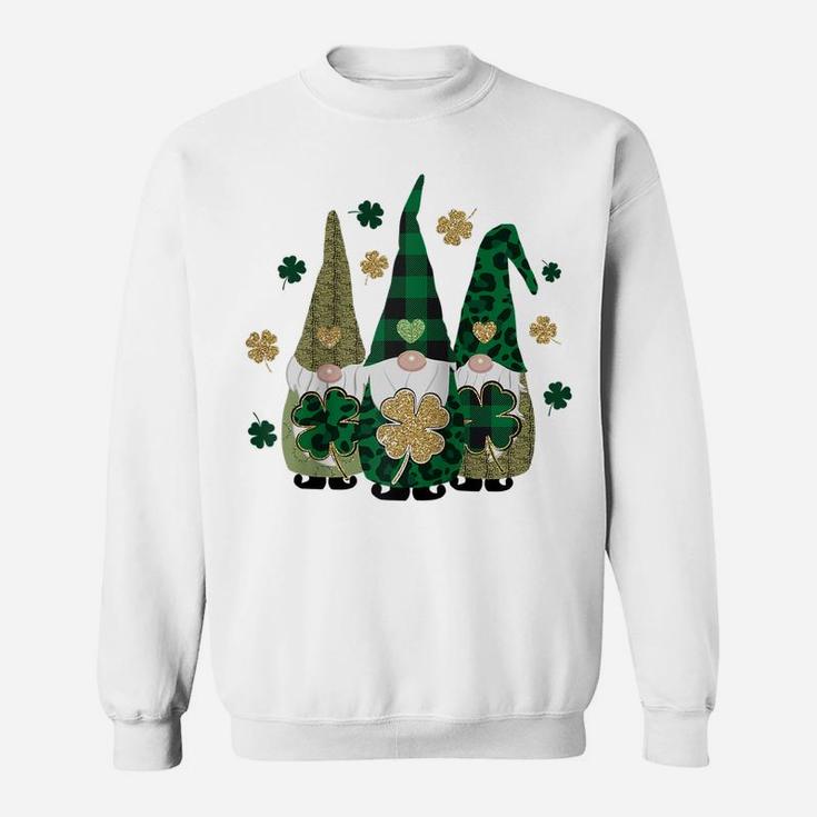 Irish Gnome St Patricks Day Shamrock Shirt Lucky Leprechauns Raglan Baseball Tee Sweatshirt