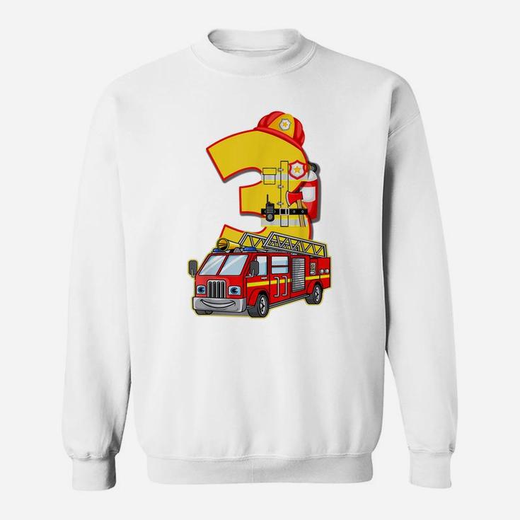 It's My 3Rd Birthday Boy Fire Truck 3 Toddler Firefighter Sweatshirt