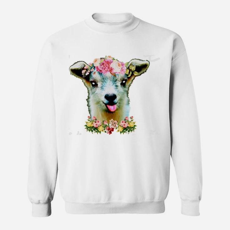 Just A Girl Who Loves Goats Goat Farm Crazy Lady Christmas Sweatshirt