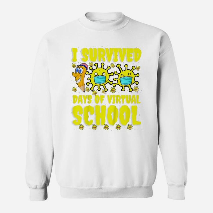 Kids I Survived 100 Days Of Virtual School Students And Teachers Sweatshirt