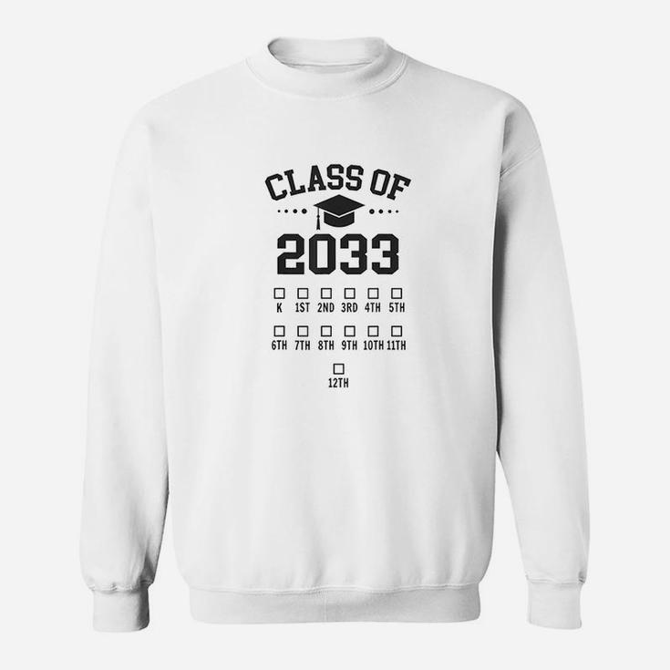 Kindergarten Class Of 2033 Grow With Me Space For Chackmarks Sweatshirt