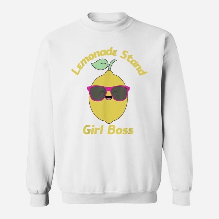 Lemonade Stand Girl Boss Pink Lemonade Crew Summer Fruit Sweatshirt