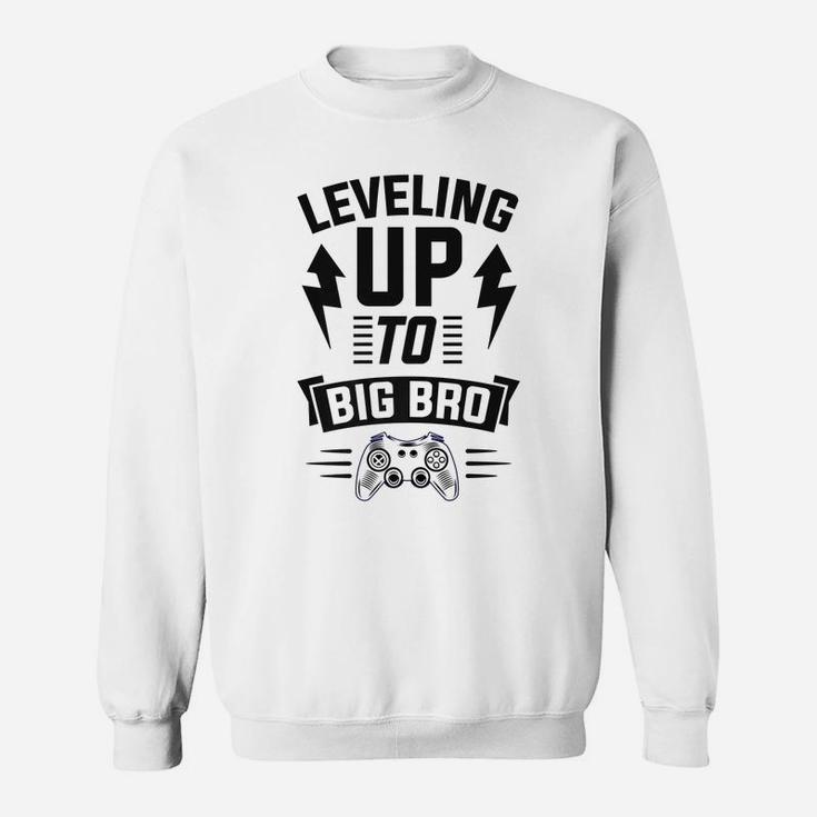 Leveling Up To Big Brother Cool Gamer Christmas Gift Sweatshirt