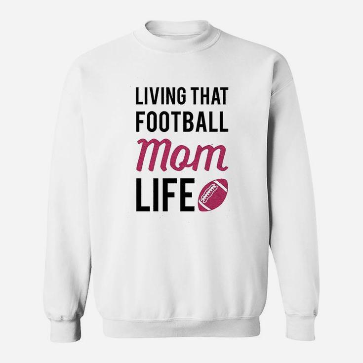 Living That Football Mom Life Athletic Gray Sweatshirt