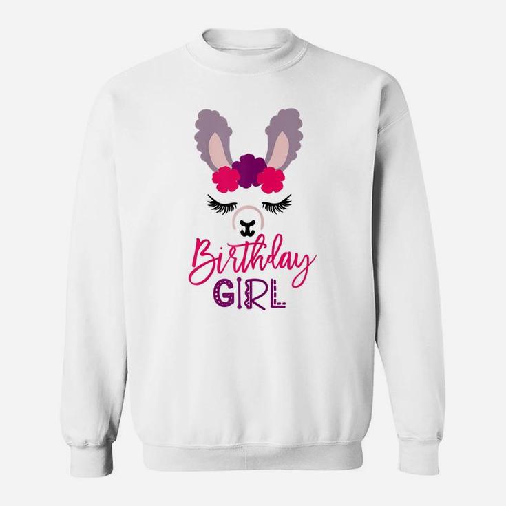 Llama Birthday Girl Animal Lover Gift Sweatshirt