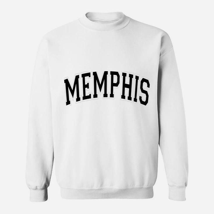 Memphis Varsity Style Blue With Black Text Sweatshirt