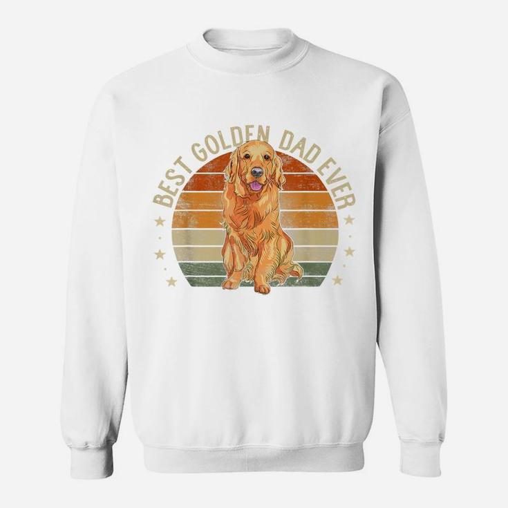 Mens Best Golden Dad Ever Retro Golden Retriever Gifts Dog Daddy Sweatshirt