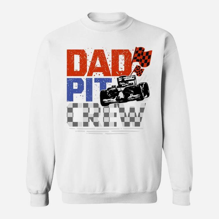 Mens Race Car Themed Birthday Party Gift Dad Pit Crew Costume Sweatshirt