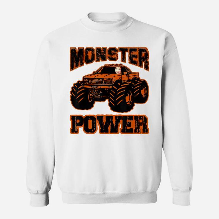 Monster Power Boy In Monster Truck Sweatshirt