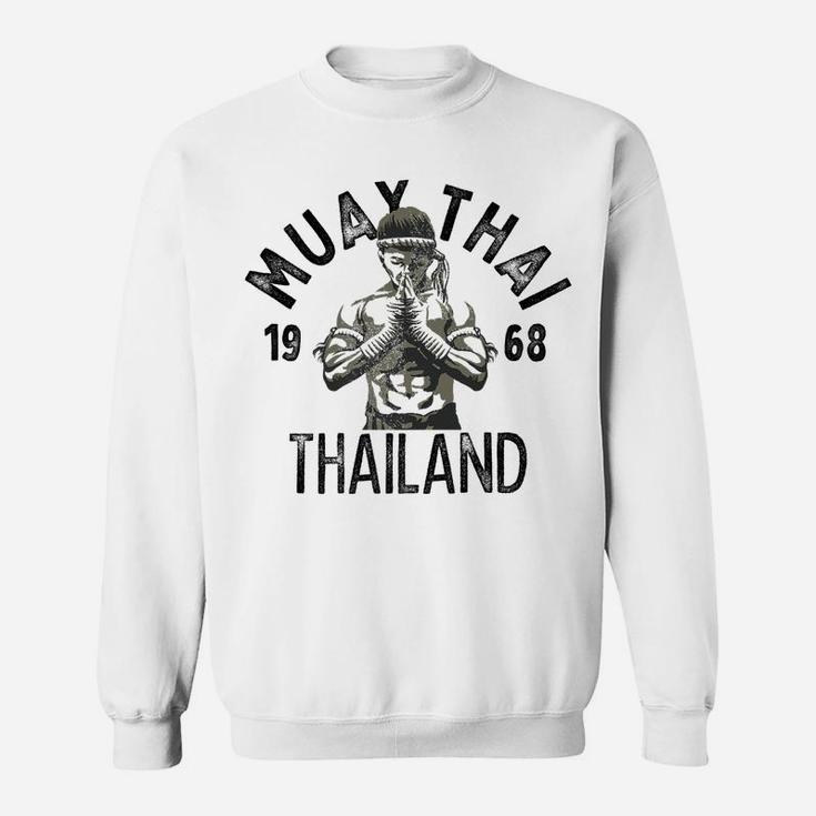 Muay Thai Thailand Vintage Tiger Fighter Training Gift Sweatshirt