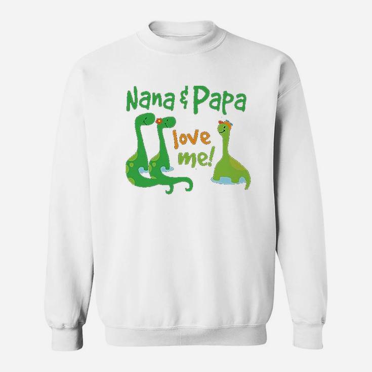 Nana Papa Love Me Dinosaur Sweatshirt