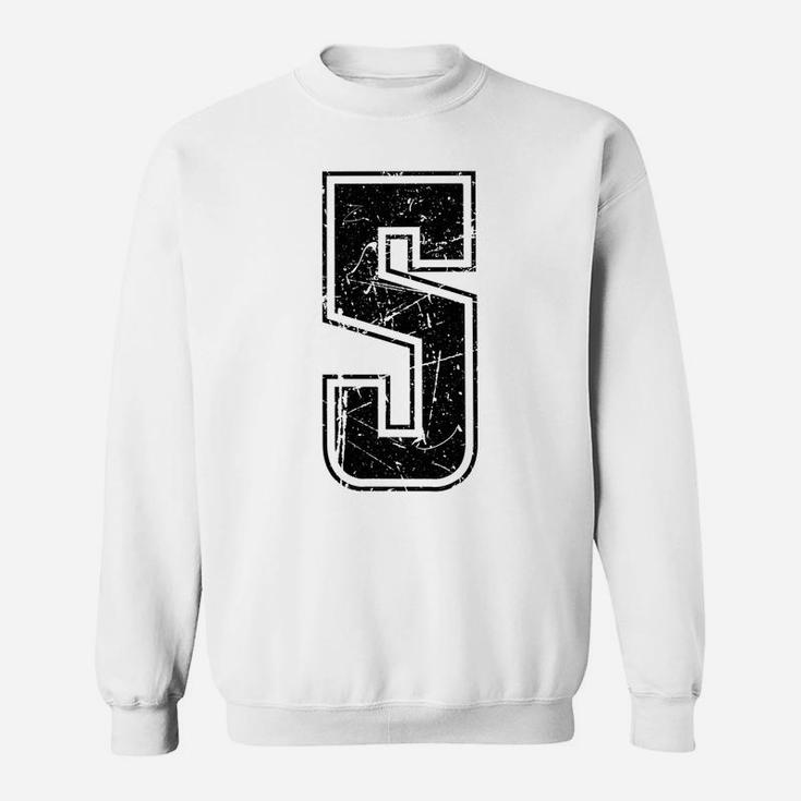 Number 5 Tshirt Distressed Grunge Vintage Back Print Sweatshirt Sweatshirt