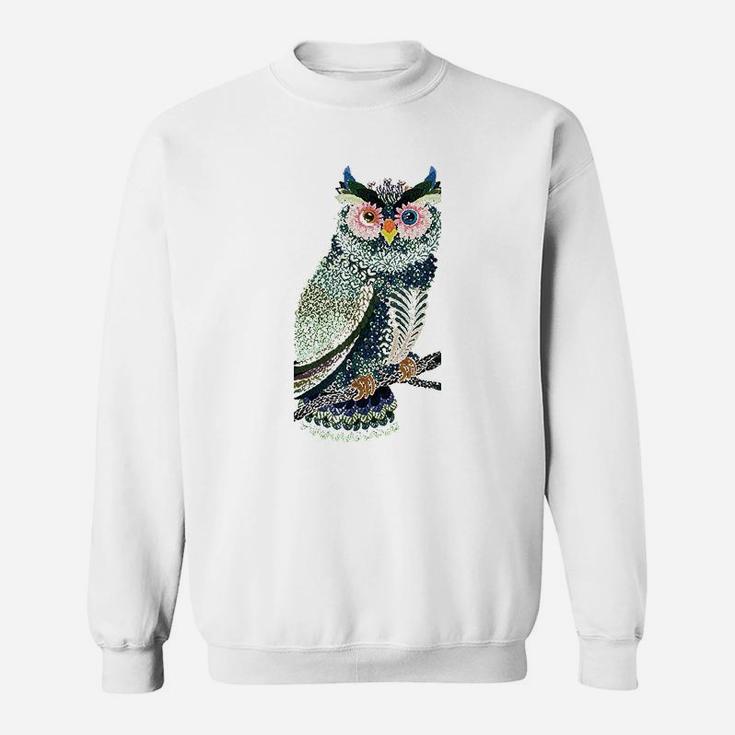 Owl Floral Folk Art Sweatshirt