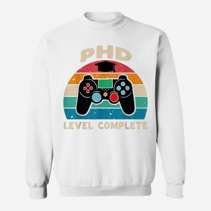 Phd Level Complete Doctorate Graduation Gift For Him Gamer Sweatshirt