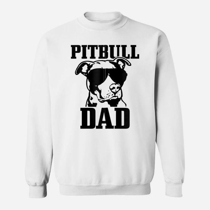 Pitbull Dad Funny Dog Pitbull Sunglasses Fathers Day Pitbull Zip Hoodie Sweatshirt