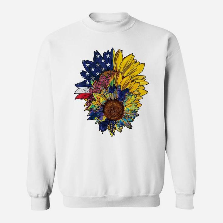 Plus Size Graphic Sunflower Painting Bouquet Flower Lovers Sweatshirt
