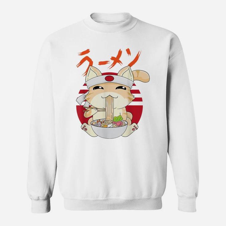 Ramen Cat Kawaii Neko Ramen Japanese Anime Sweatshirt