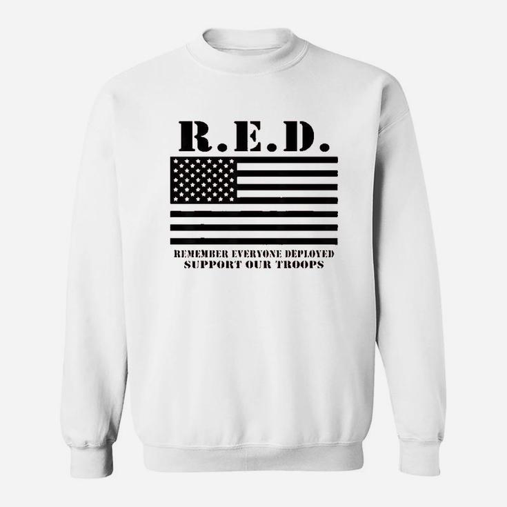 Red Support Our Troops Sweatshirt